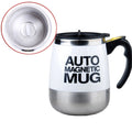 Stainless steel magnetic self-stirring mug