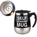 Stainless steel magnetic self-stirring mug