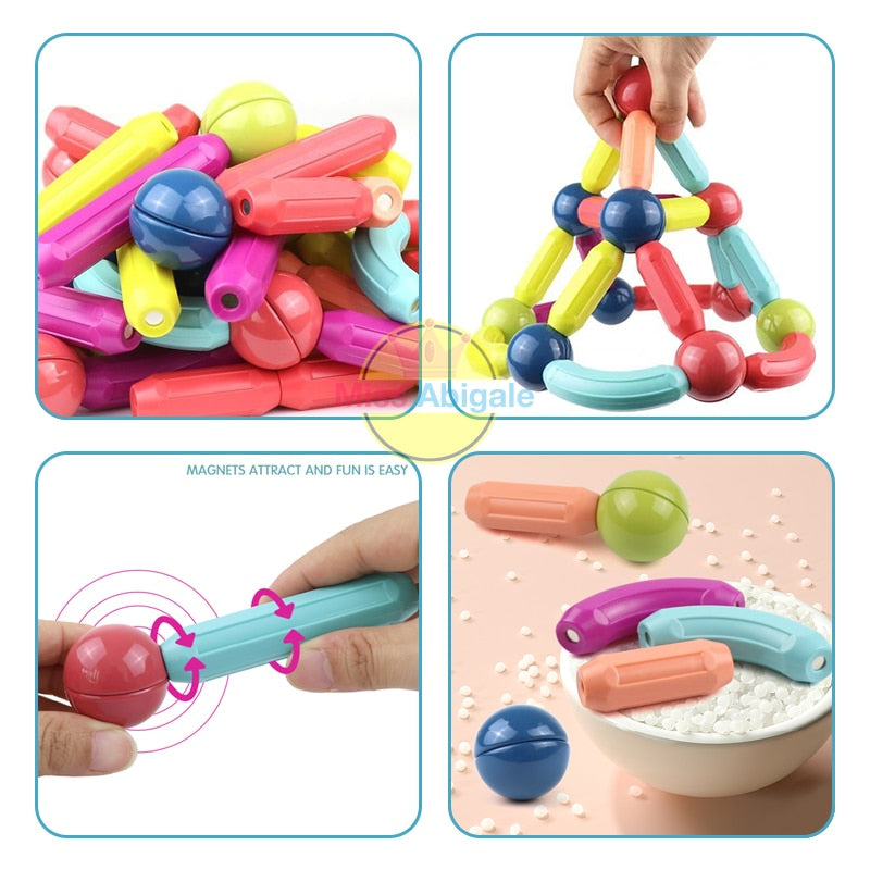 Magnetic toy sticks