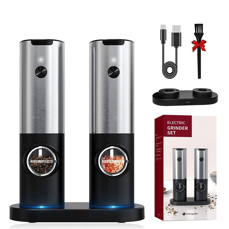 GrindMaster - Automatic stainless steel spice grinder.